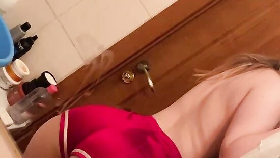 Tiny red shorts